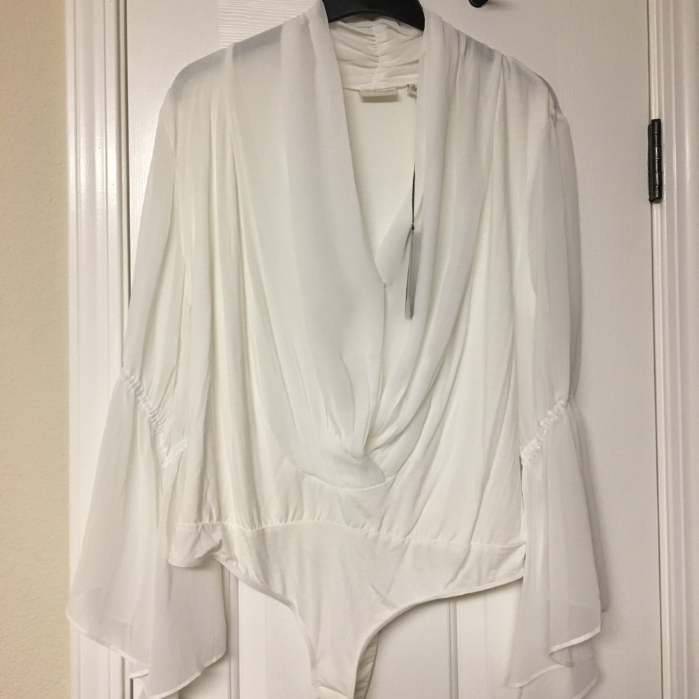 Eva Mendes Foley sleeve blouse